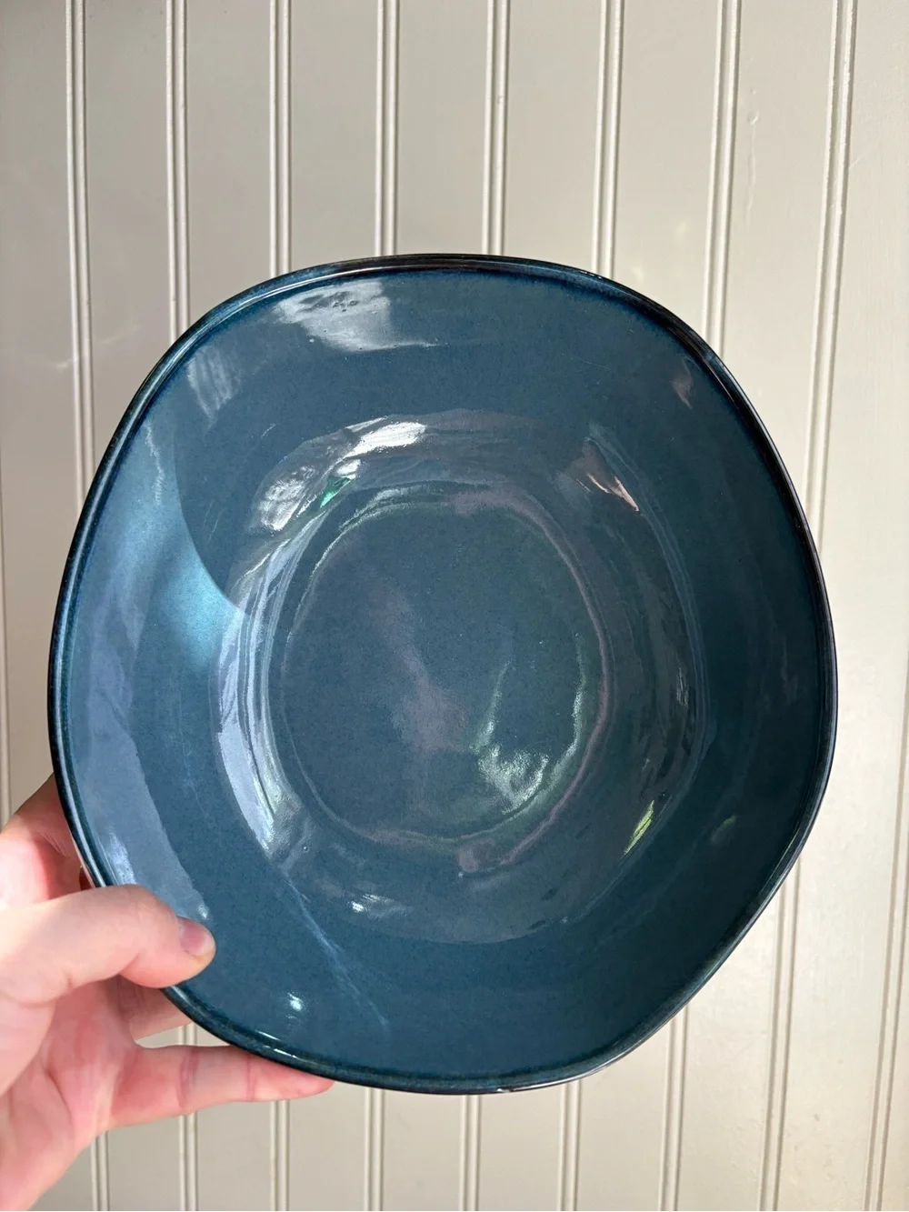 Artefact by Front of the House Ceramic Indigo Serving Bowl Blue Glaze Designer